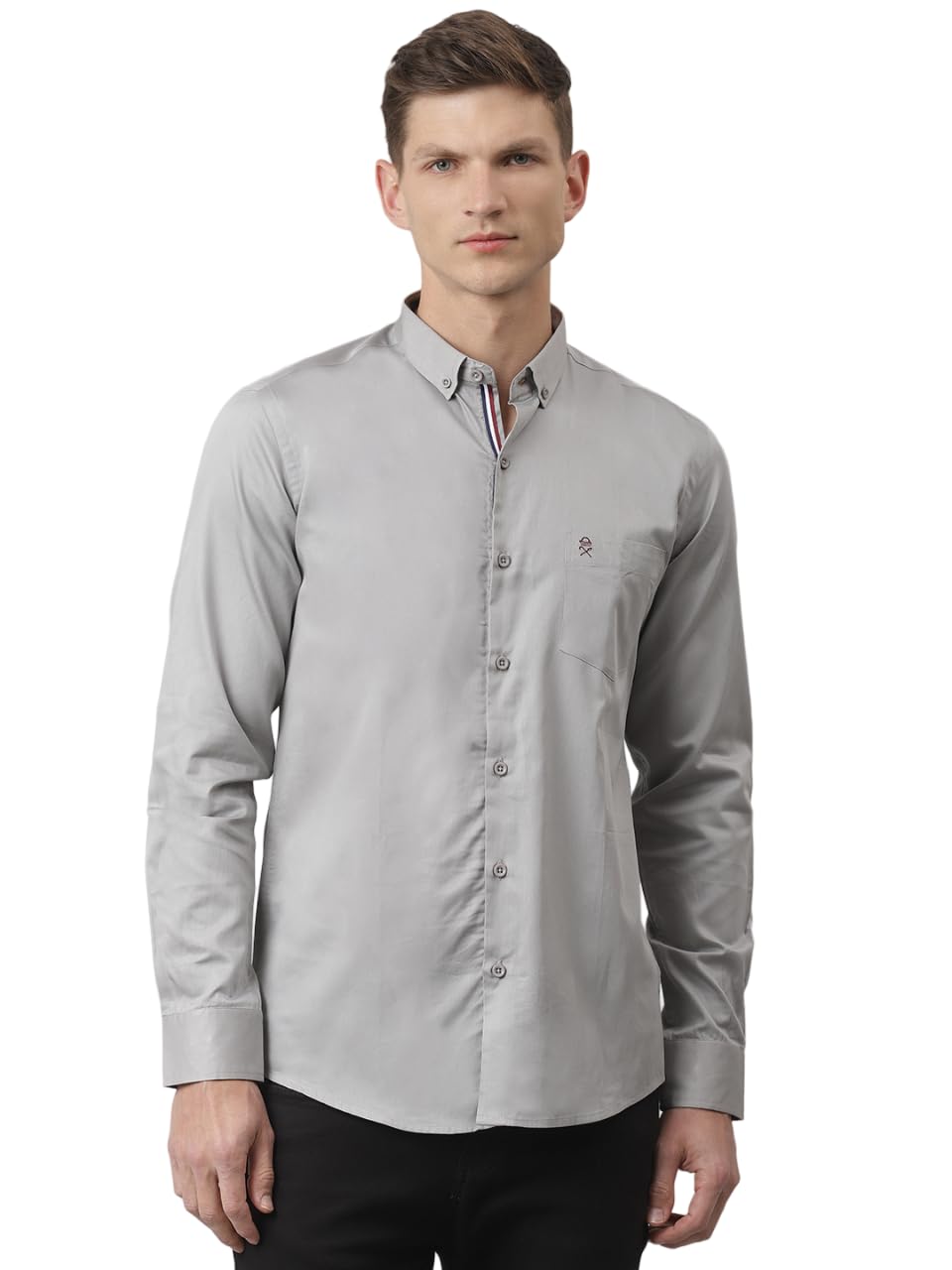 Thomas Scott Button Down Collar Regular Fit 100% Cotton Casual Shirts for Mens