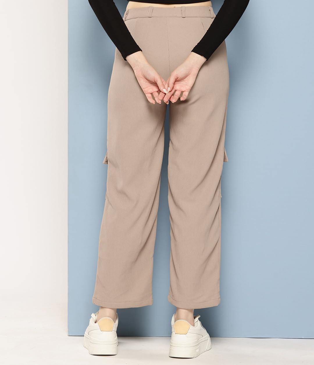 Aarika Girls Casual Wear Beige Colour Solid Nylon Pant (9-14 Years)