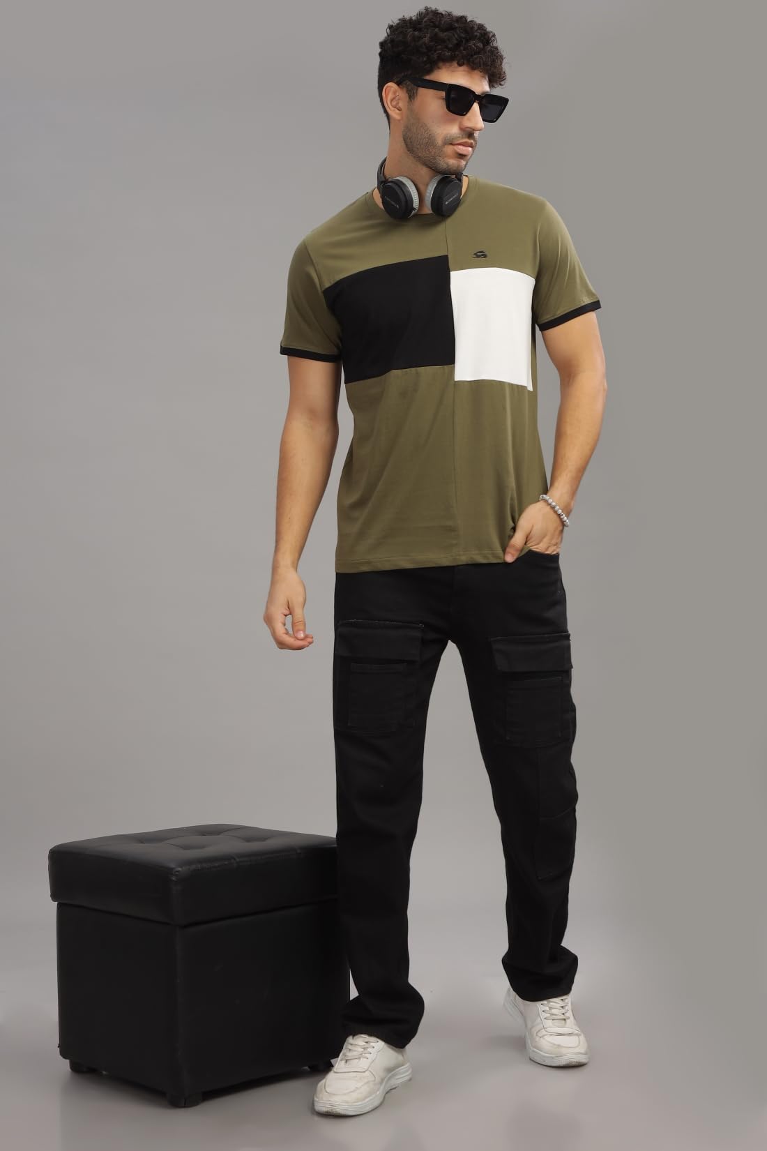 ADRO Tshirt for MenMulti Color T-Shirt for MenCotton T-ShirtMens TshirtRN8-24-OLBLWH