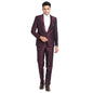 Turtle Men Terry Rayon Shawl Collar Tailored Fit Purple 2 Piece Party Suits