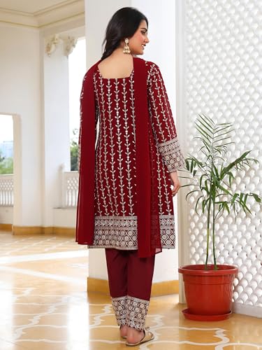 Fashion Basket Georgette Kurta Set With Duptta And Bottom For Women