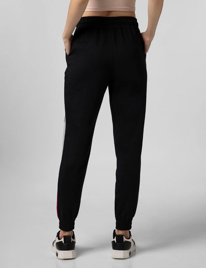 FYLTR Womens Asymmetric Colourblock Joggers with Elasticated Waistband & Contrast Drawcord