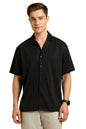 Dennis Lingo Men Polyester Relaxed Fit Textured Shirts Black