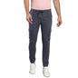 Dennis Lingo Mens Solid Cotton Casual Mid Rise Ankle Length Multi-Pocket Tapered Fit Stretchable Cargo Pant/Trousers (Steel Gre