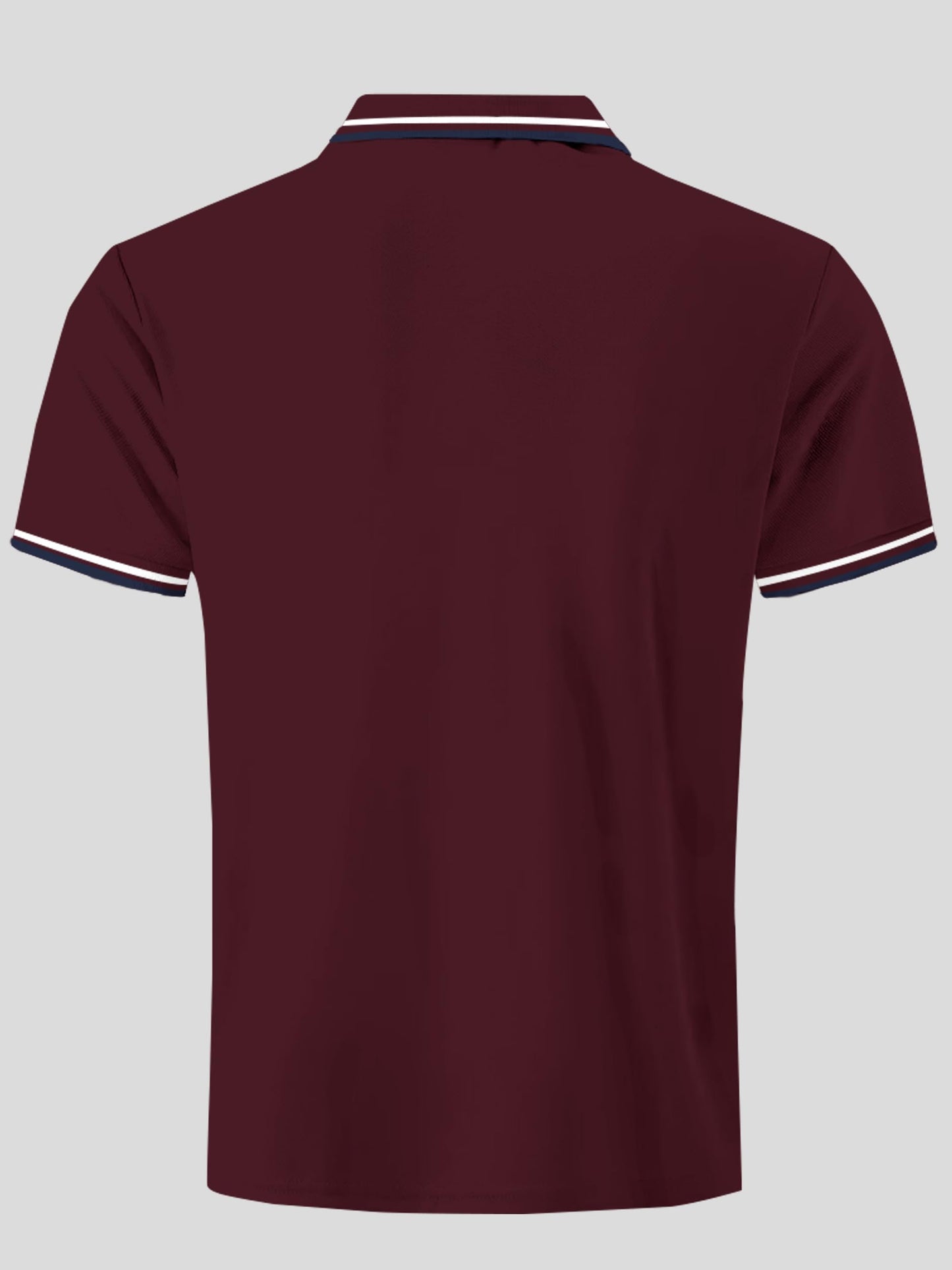Noble Monk MenS Solid Regular Fit Polo Shirt (T863_Nm_Wine Melange