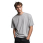 Nobero MenS Solid Oversized Fit T-Shirt (1M-Twts-R0039_Grey Melange