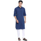 Fabindia Men Cotton Striped Pathani Kurta Navy_L