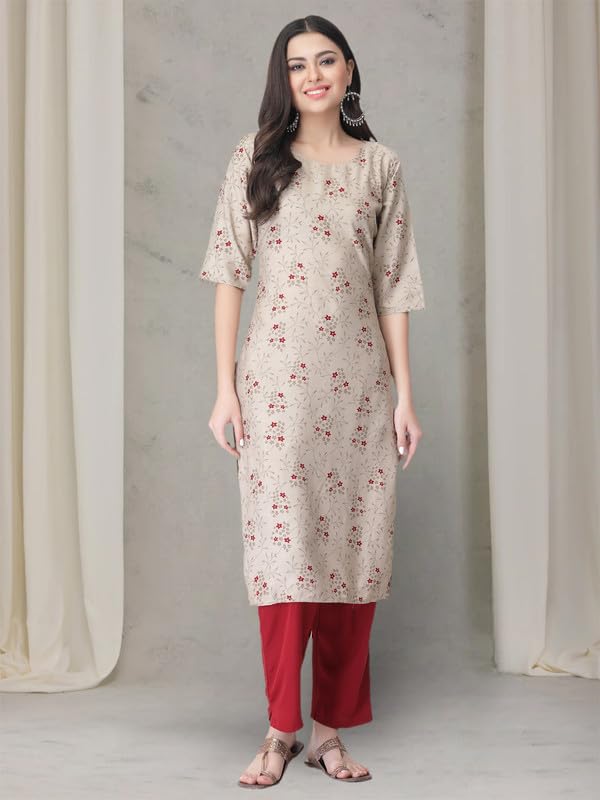 Pinkmint WomenS Crepe Kurta Pant Set Kurta Set Comfortable Set For Women