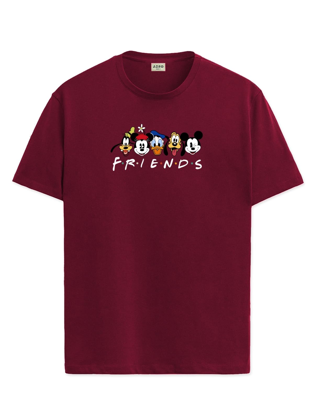 ADRO T Shirts for Boys & Girls | Friends Printed T-Shirt | Ages 3-14 | 100% Cotton Round Neck Tshirt for Boys |KRN-L2-FRIEND-MR-
