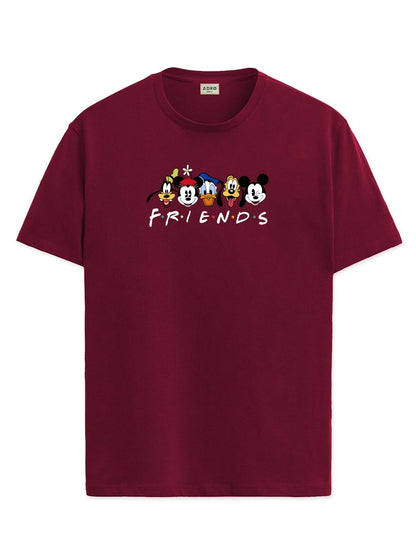ADRO T Shirts for Boys & Girls | Friends Printed T-Shirt | Ages 3-14 | 100% Cotton Round Neck Tshirt for Boys |KRN-L2-FRIEND-MR-
