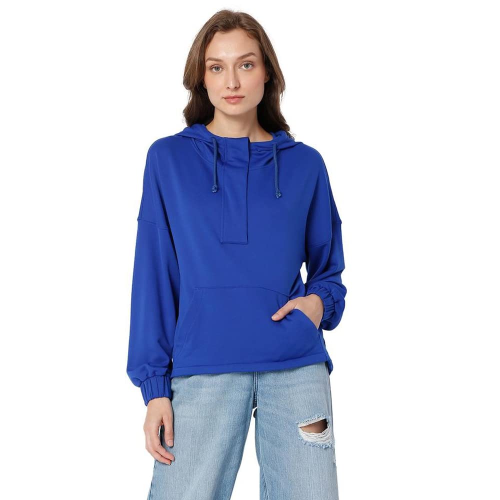 Vero Moda Regular Fit Sweatshirt(114949501_Surf The Web_M)