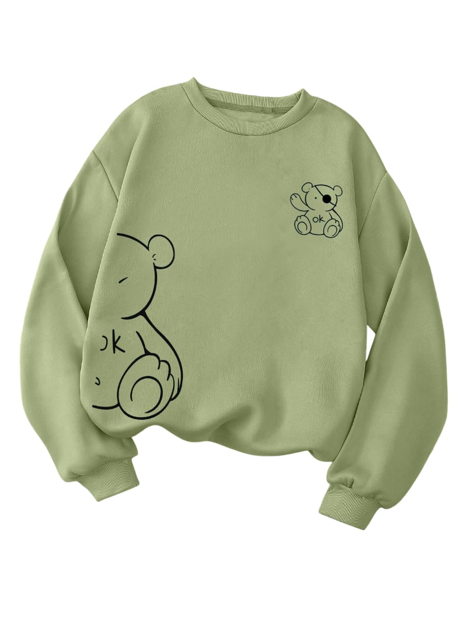 TAGAS Sweatshirt Fleece Material Full Sleeves || Jumper Women Winter Wear || Hooded Neck Regular Fit Long Sleeve ||Cartoon Graph