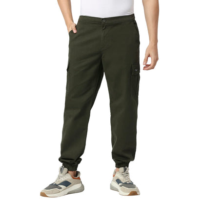 Thomas Scott Mens Solid Slim Fit Trouser Green