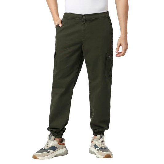 Thomas Scott Mens Solid Slim Fit Trouser Green