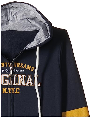 T2F Cotton Hooded Neck Regular Fit Hoodie (Boys-SS_35_Navy