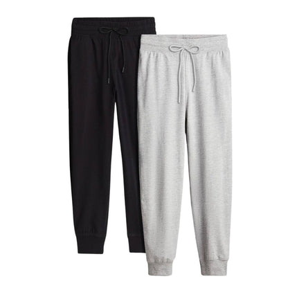 Nobero MenS Regular Sweatpants (1M-Bwjg-R0136_Black | Grey Melange