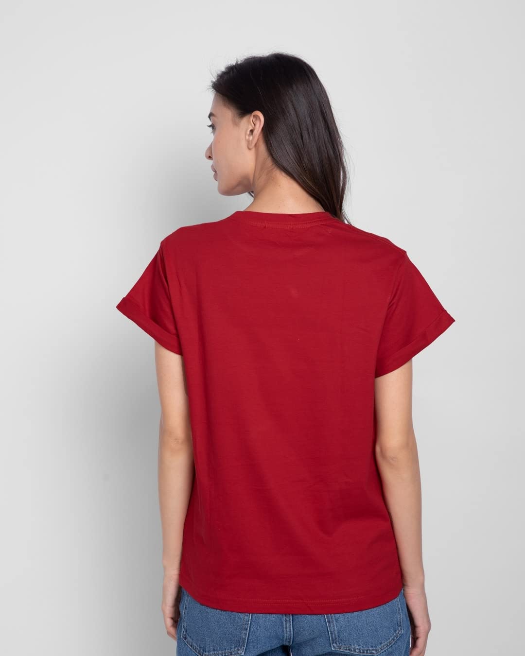 Bewakoof Womens Tom & Jerry Graphic Printed 100% Cotton T-Shirt - Boyfriend Fit, Round Neck, Half Sleeves