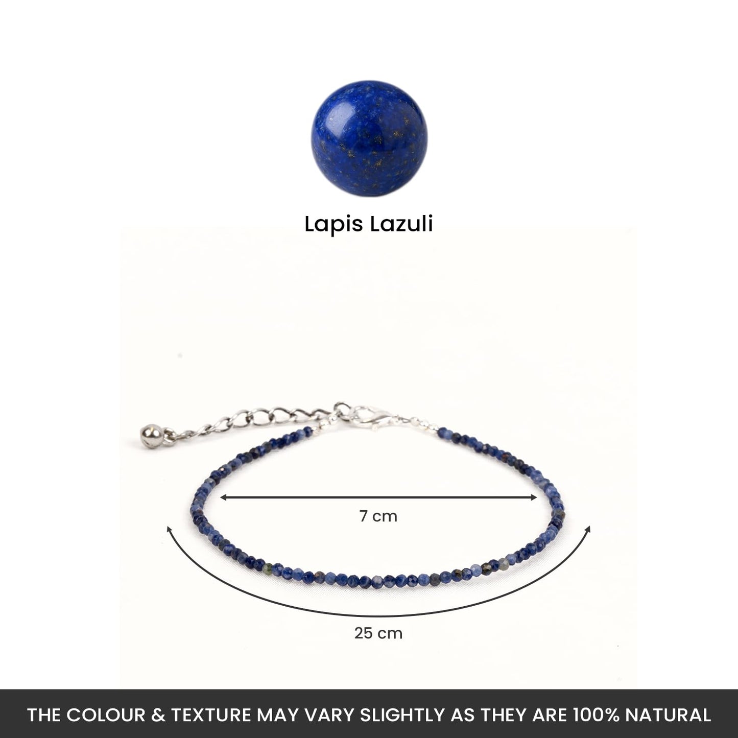 Astrotalk Lapis Lazuli Anklet | Reduces Guru Dosh, boosts clarity, protects from Evil Eye | Anklet for Women | Jewellery for Women | Gift for Woman | Valentine Gift for Girlfriend