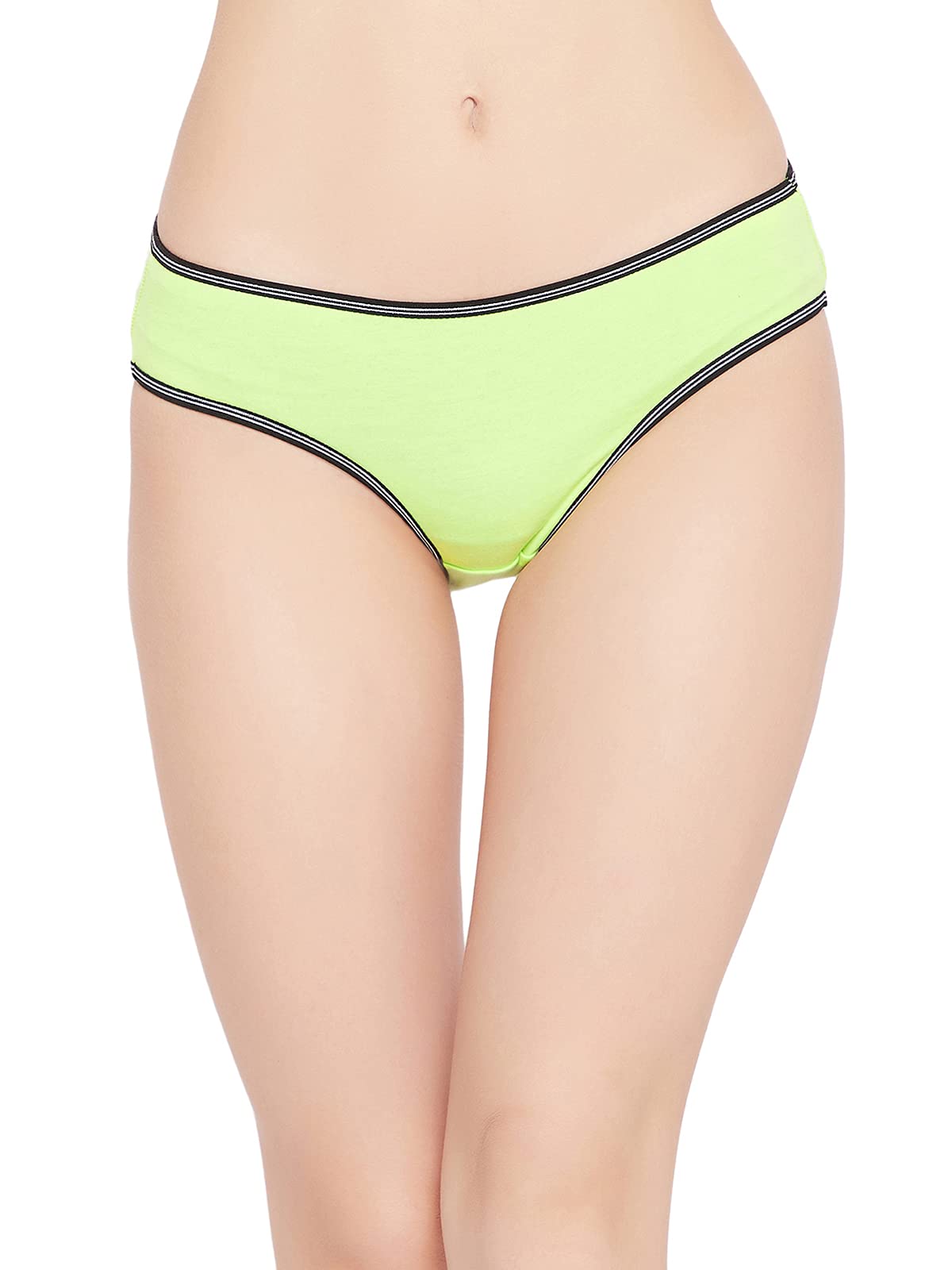 Clovia Womens Cotton Bikini Panty (PN3467X11S_Green_S)