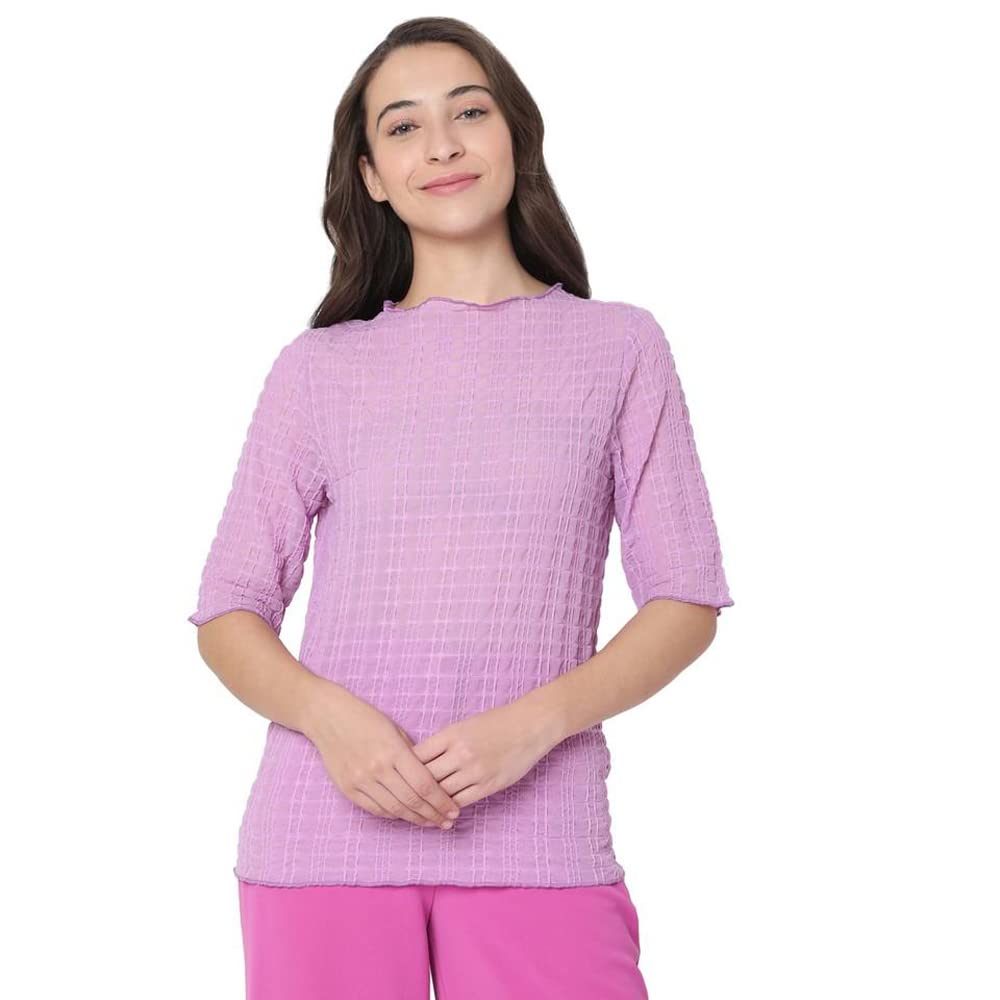Vero Moda WomenS Regular T-Shirt (10277324-Sheer Lilac_Purple L)