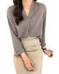 Noble Monk Women Lapel Neck Crop Top