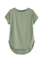 Fabricorn Womens Solid Regular Fit T-Shirt (GT01_UpDown4_P_Sage Green