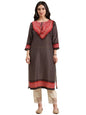 Varanga Women's Silk Solid Regular Kurta