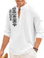 Finivo Fashion MenS Regular Fit Cotton Blend Short Kurta Shirt | Full Sleeve Ethnic Shirt With Mandarin Collar And Button Plack