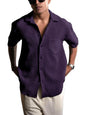 Pinkmint Bubble Textured Shirt for Men ll Half Sleeve Stylish Button Down Shirts ll Mens Pocket Shirt (Pack of 1) Wine