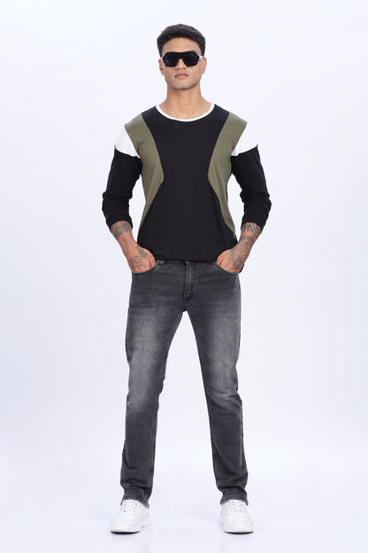 ADRO Men Full Sleeve T-Shirt | Soft Cotton Tshirt for Men|Casual Fashion Multi Color Full Sleeve Round Neck Tshirt for Men|FR24