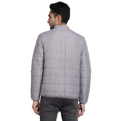 Turtle Men Nylon Solid Regular Fit Full Sleeve Grey Windcheater Jacket