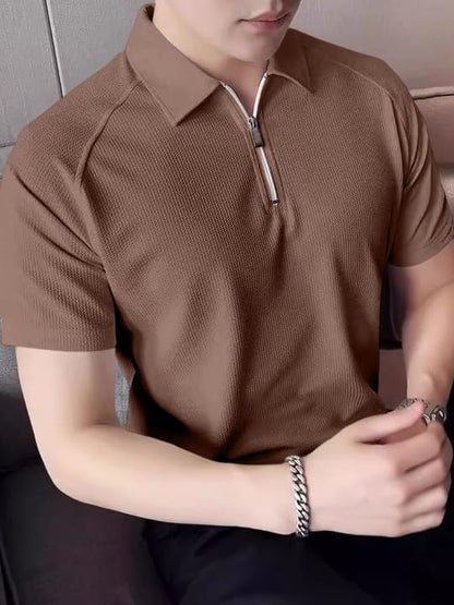 Greciilooks Regular Fit T-Shirt For Men (Gl-M.T Mt1230_Brown
