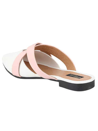 Shoetopia WomenS Flat Mules White