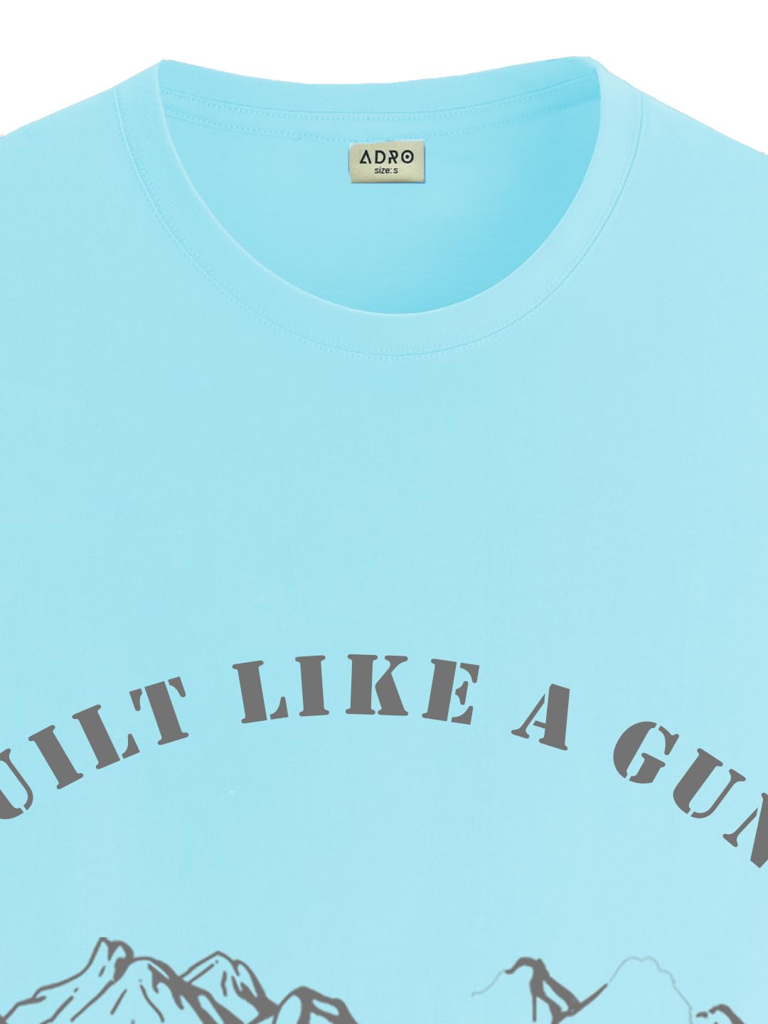 ADRO Men's Royal Bike Design Printed 100% Cotton T-Shirt - Regular Fit, Printed T-Shirts for Men (RN24-RYL-MI_Mint)