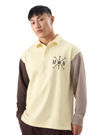 The Souled Store Official TMNT: Brotherhood Men Rugby Polos Mens Polos Graphic Tees Casual Fashion Regular Fit Drop Cut Round N