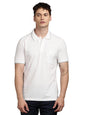 Turtle Men White Solid Slim Fit Polycotton Polo T-Shirt