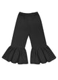 A.T.U.N. (ALL THINGS UBER NICE) Girls High Rise Regular Elasticated Waistband Casual Ruffle Pants Black