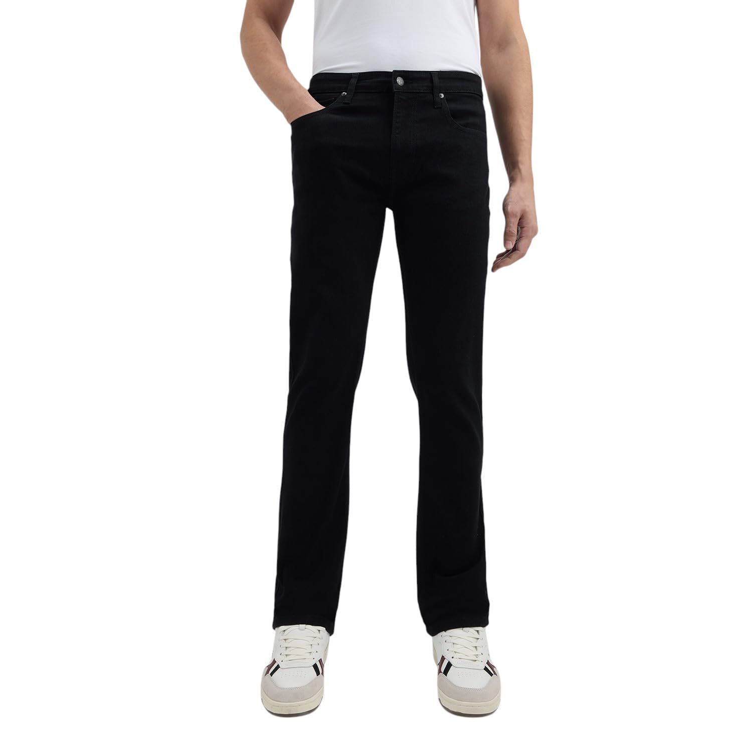 Pepe Jeans Men'S Mid Rise Regular Jeans (Pm208945A503_Black Rinse, 32
