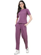 Selvia Co-Ords Set For Women|Lycra Top & Trouser Set|Casual Co-Ords Set For Women|Solid Two Piece Co-Ord Set|Sports Wear Co-Ords