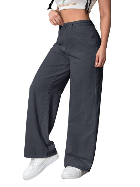 Tagas Womens Jeans|Women Jeans Baggy |womensjeans high Waist||(WDJ-8) Dark Grey