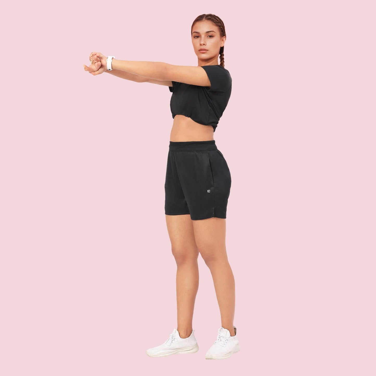 Enamor Womens Boxer Shorts (A714_Jet Black