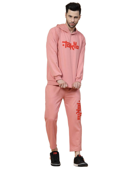 Rigo Cotton Fleece Full Sleeves Oversized Co-ord Set for Men | Printed Hooded Track Suit Set for Men
