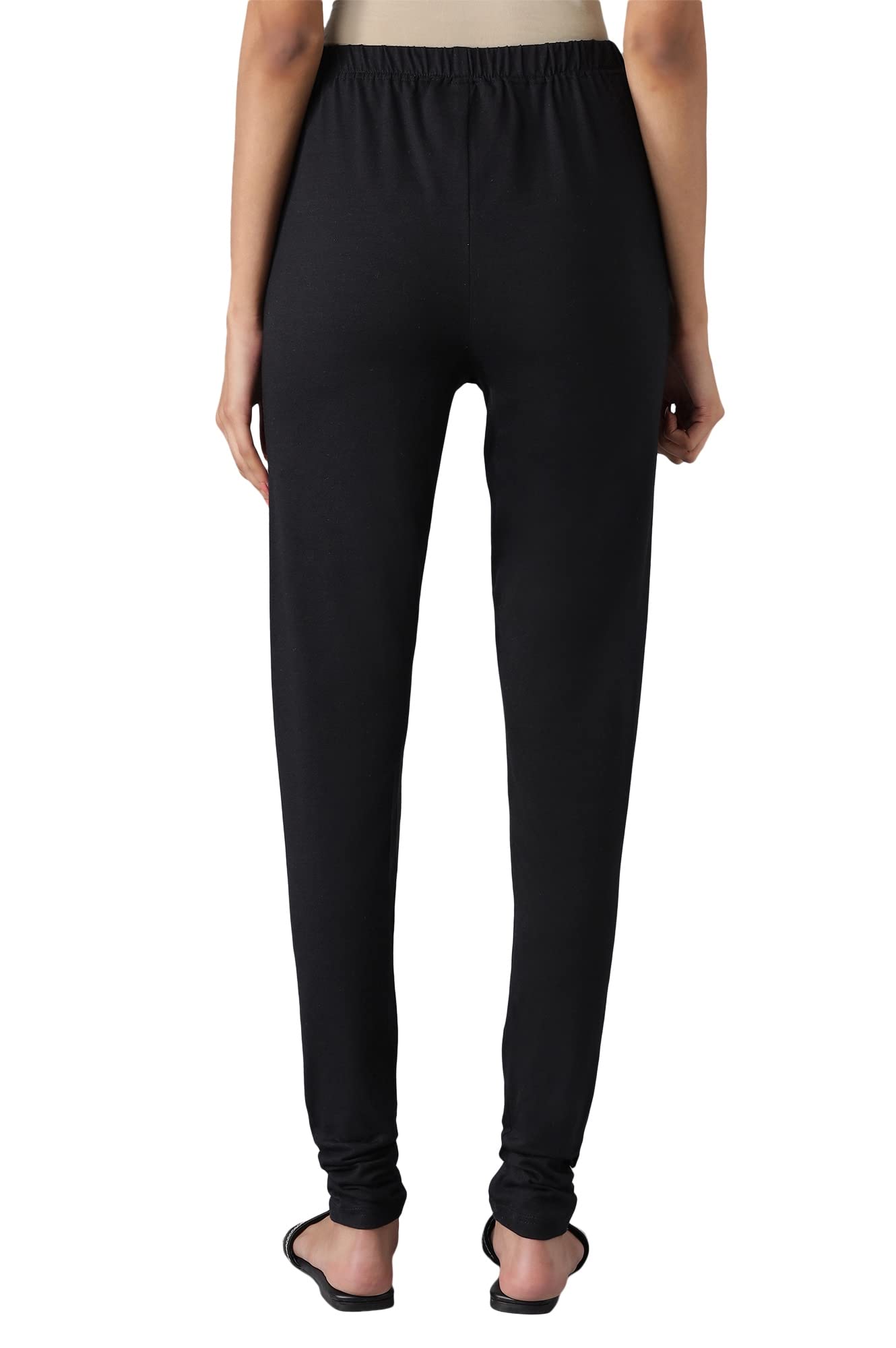 Aurelia Women Cotton Lycra Black Solid Skinny Fit Tight_24CRA60261N_M