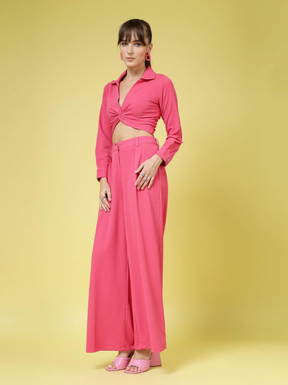 Oomph! WomenS Stretchable Lycra Top And Trouser Pant Set |Two Piece Co-Ord Set | Wester Wear Regular Fit | Stylish Multipurpose