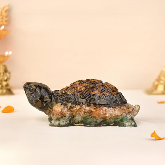 Astrotalk Vastu Dhan YOG Tortoise 5.5x1.5 Inch | Crystal Resin Turtle for Wealth, Success & Protection | Tortoise for Good Luck for Home | Vastu Items for Housewarming Gift | Home Decor