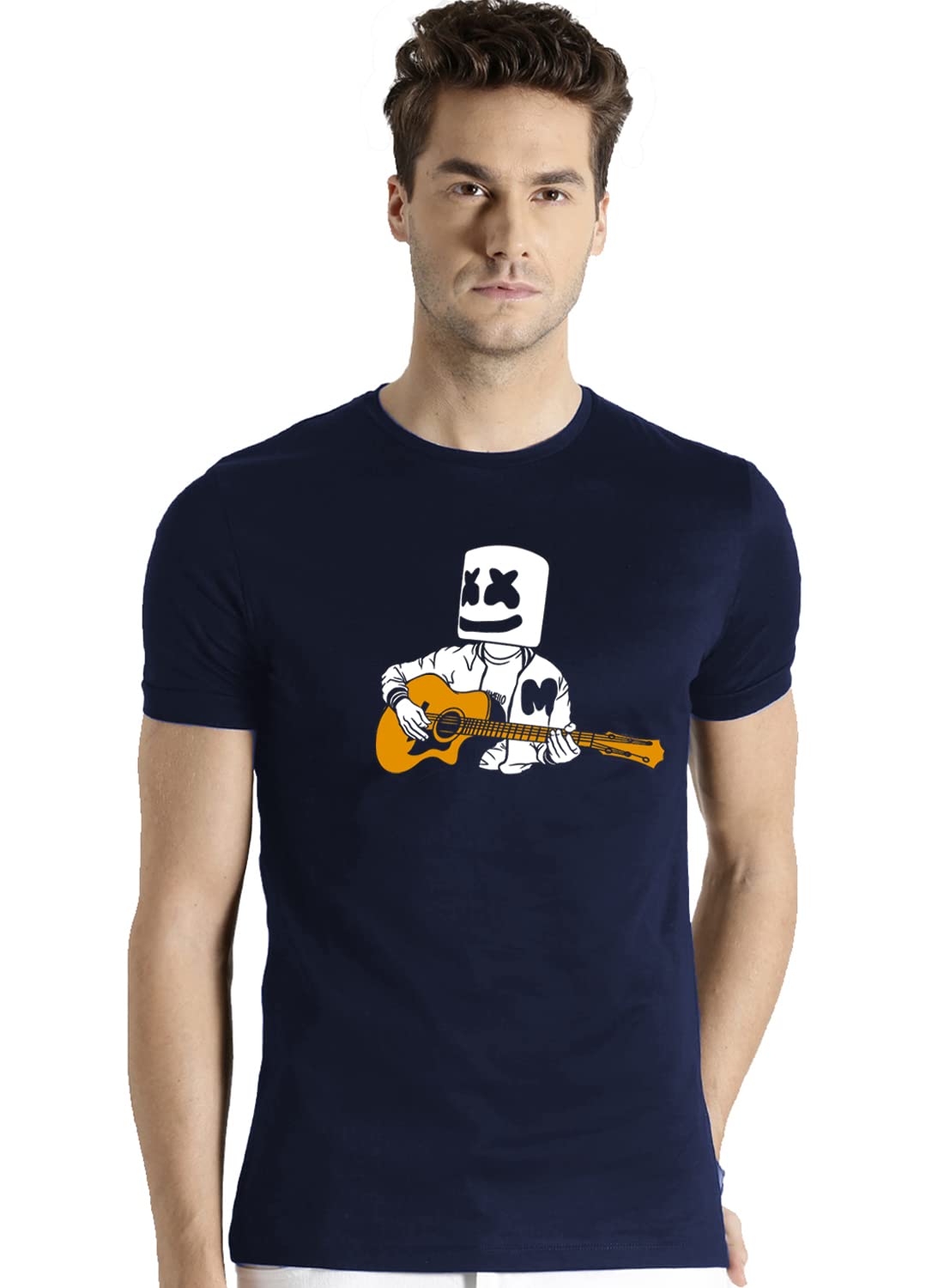 ADRO Mens Graphic Printed T-Shirts (RNR-M-MMG-NB_Navy)