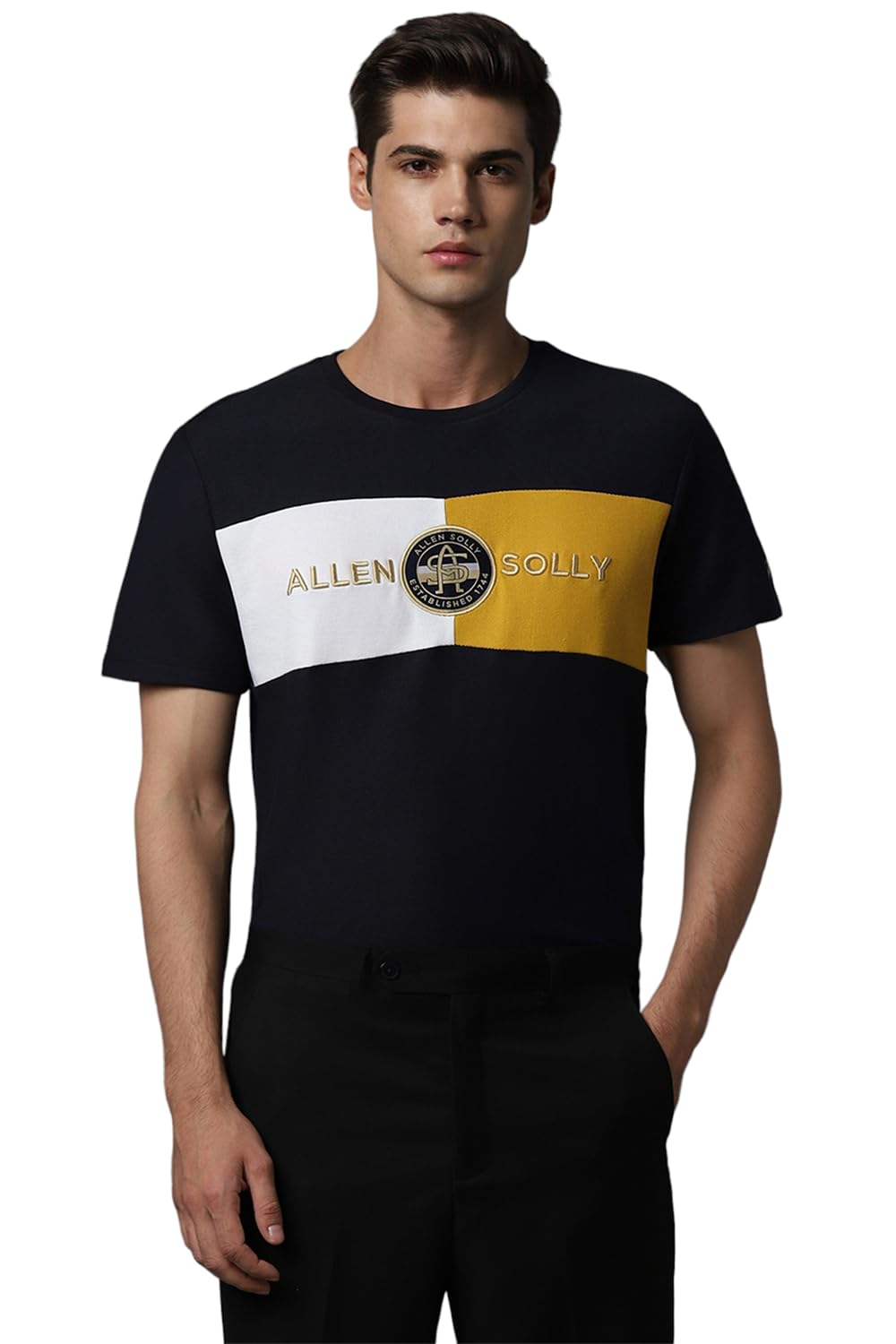 Allen Solly Men Casual Half Sleeve Short Sleeve Crew Neck T-Shirt
