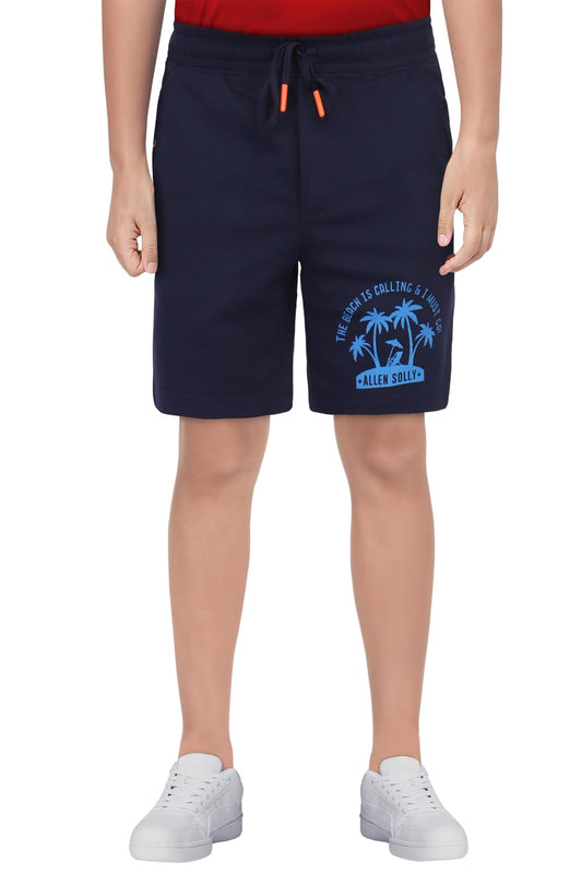 Allen Solly Boys Regular Fit Printed Casual Cotton Shorts