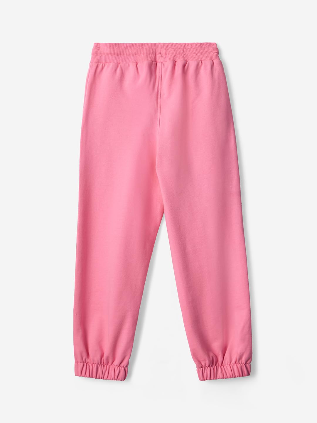 The Souled Store Disney: Purr-FECT Girls Drawstringed Pink Graphic Printed Regular Fit Cotton Joggers (2-8 Yrs)