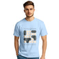 Nobero MenS Graphic Print Regular Fit T-Shirt (1M-Twts-C0836-Pbl_Powder Blue
